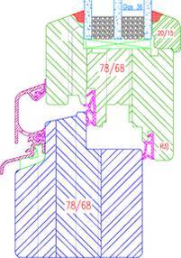 Fenêtre bois IV68 sans fraisage pour appui de fenêtre.
