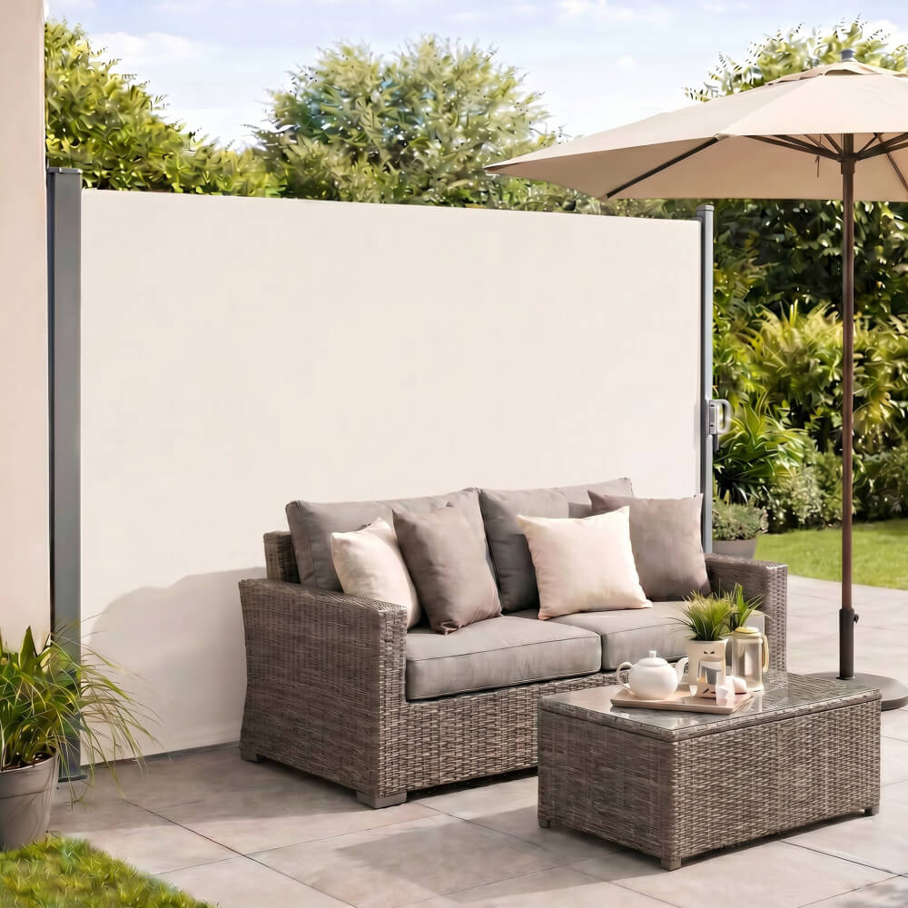 Toldo lateral beige terraza Toldo lateral beige terraza