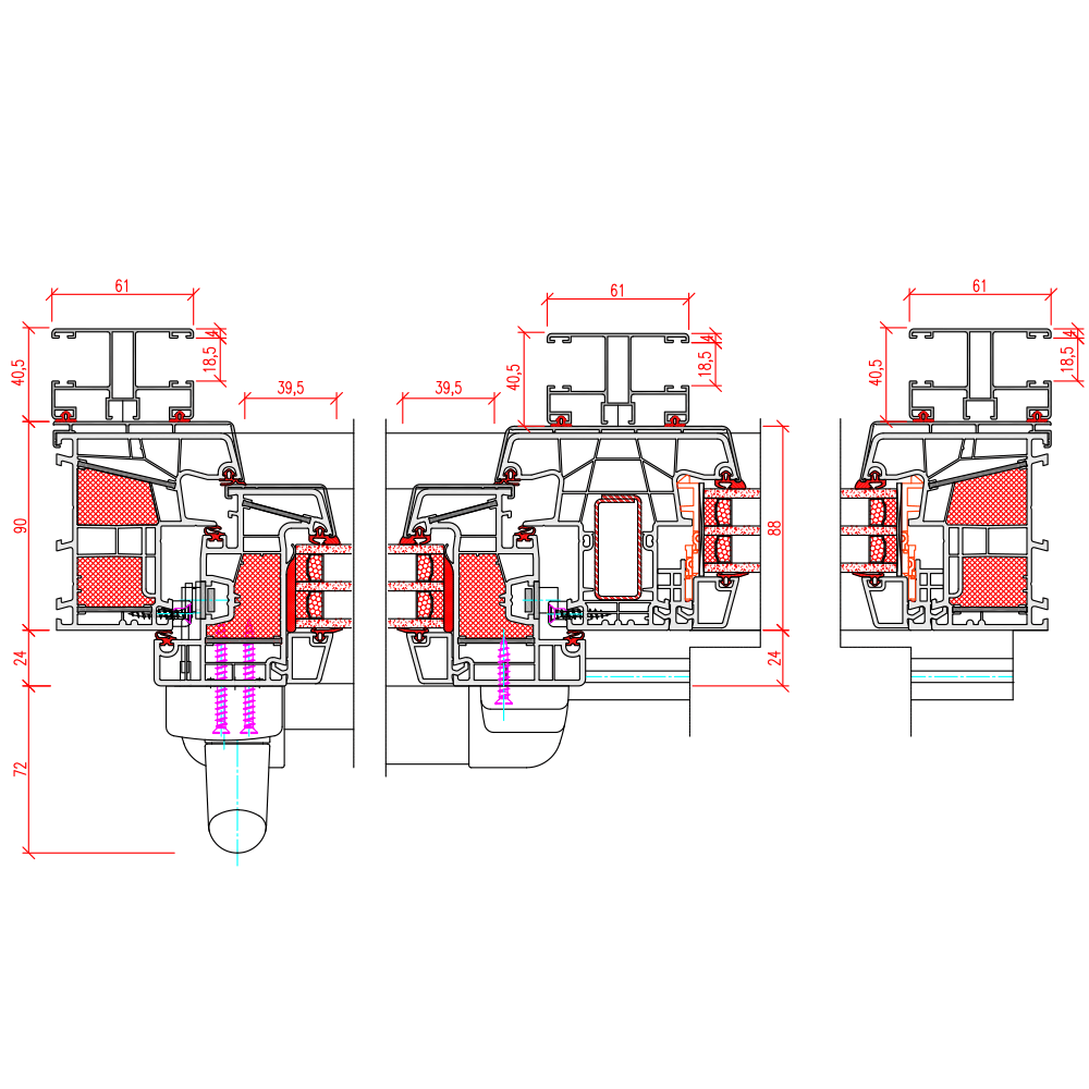 Twinset 8000ED - Baie avec volet intégré - Illustration horizontale