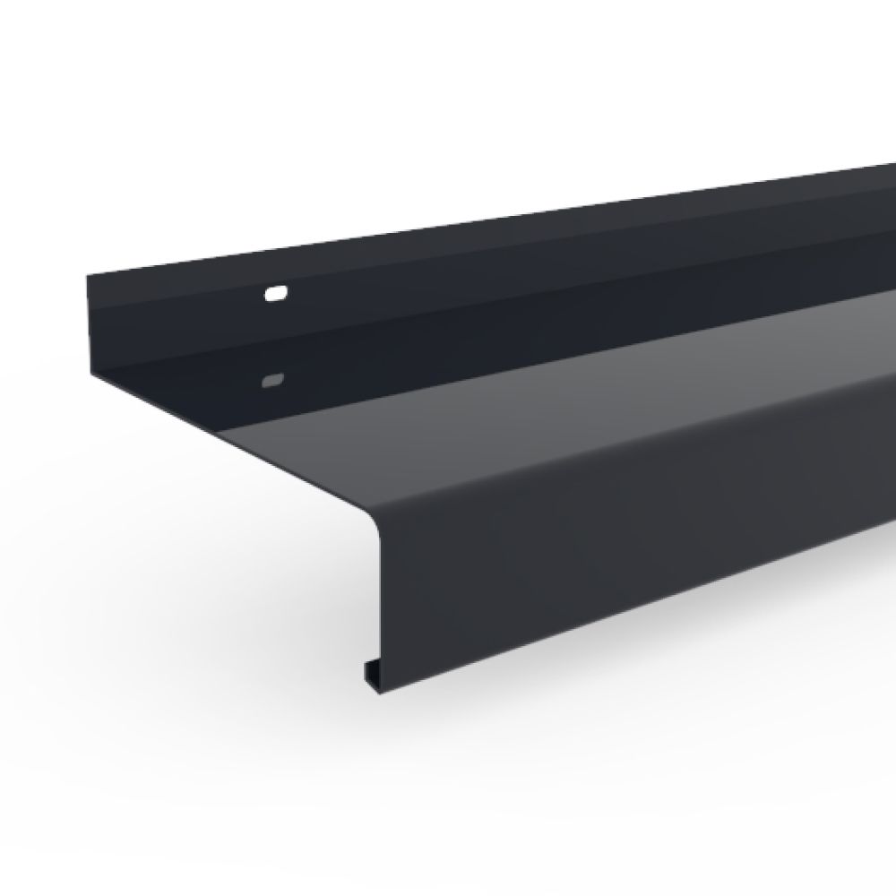 Appui De Fenêtre En Aluminium Sur Mesure - RAL9006 Blanc - Pour Extérieur Arrondi - Neuf