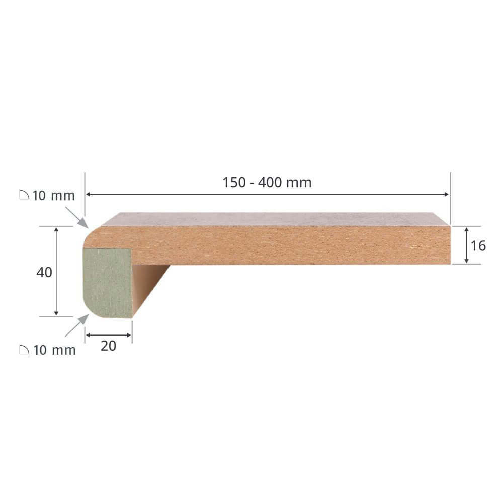 Appui de fenêtre FEBALIT Core croquis détaillés