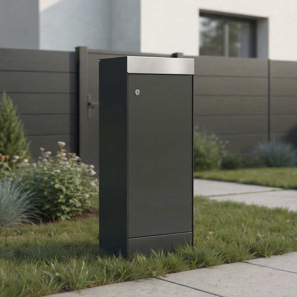 Boîte à colis RENZ Cliff anthracite - installation