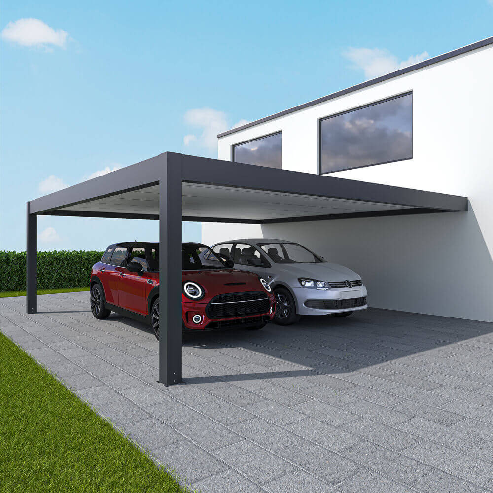 Carport 6 × 6 m installation
