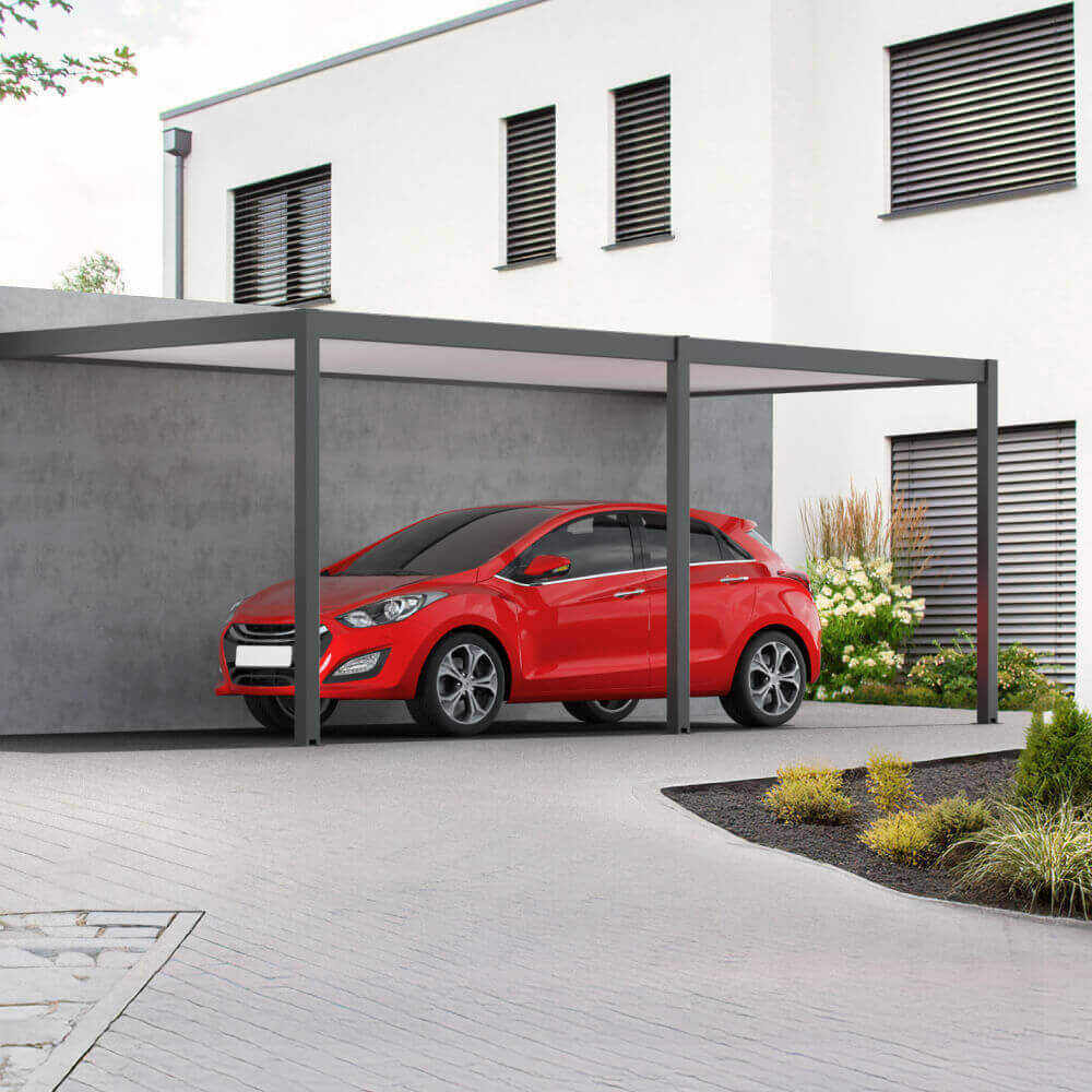 Carport adossé pour une voiture