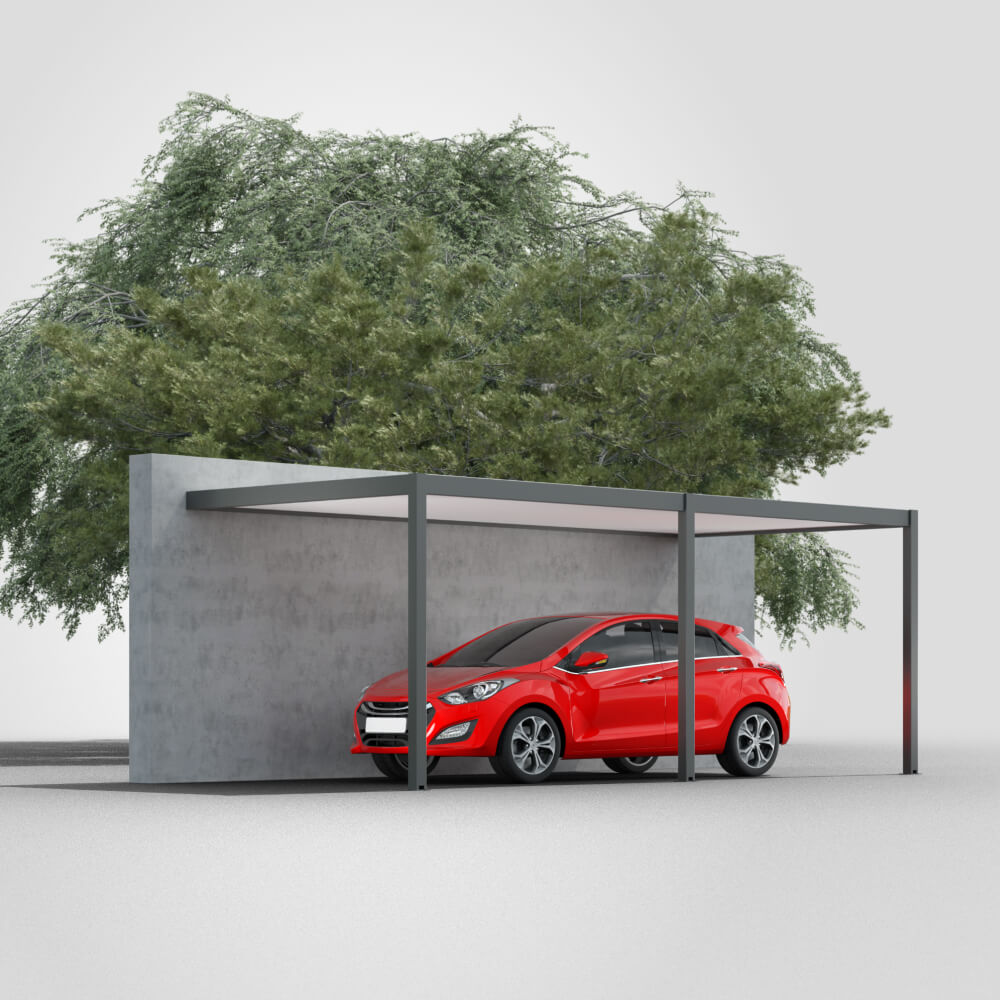 Carport adossé une voiture