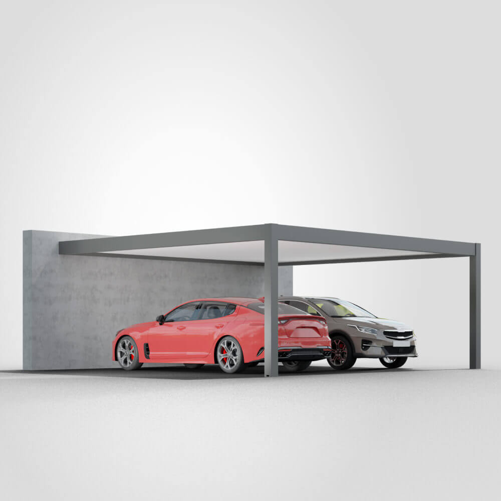 Carport adossé deux voitures