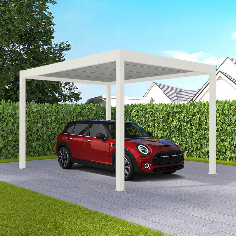 Carport autoportant blanc