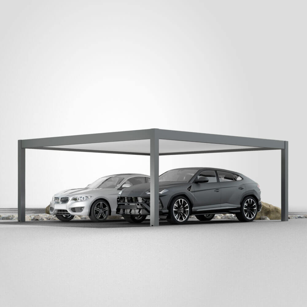 Carport autoportant deux voitures