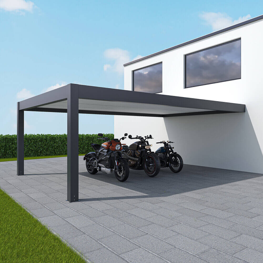 Carport adossé 6 x 3 m