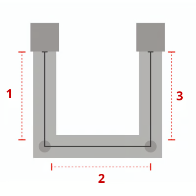 Cloture avec deux poteaux d'angle