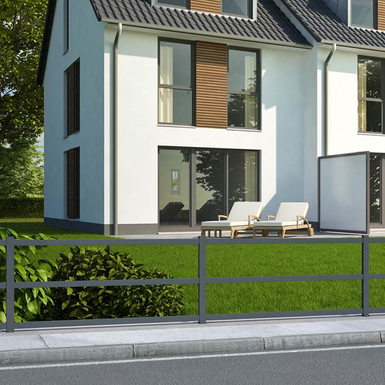 Clôture anthracite installation