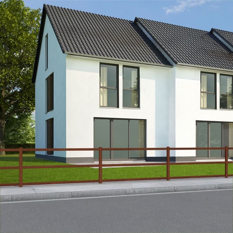 Clôture effet rouillé Clôture effet rouillé