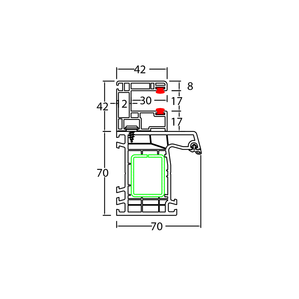 Fen tres PVC D tails Coupe Et Plan CAD Fen tres PVC D tails Coupe Et Plan CAD