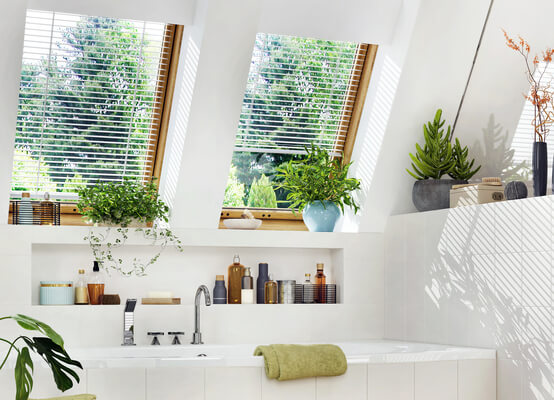 fenêtres de toit 114 x 140 cm salle de bains