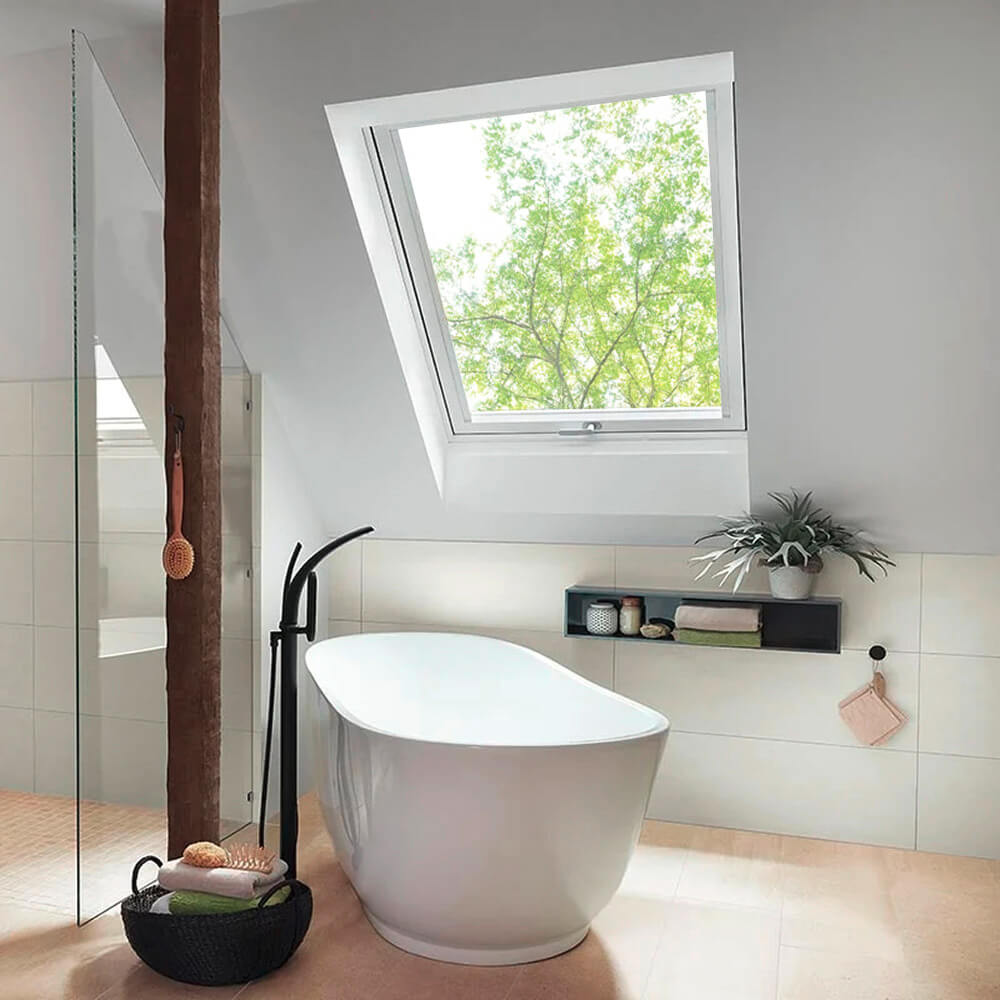 Fenêtre de toit Roto R6 PVC vue intérieure