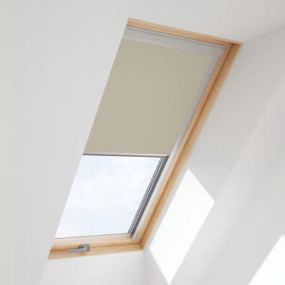 Fenêtre de toit Bois avec store sable