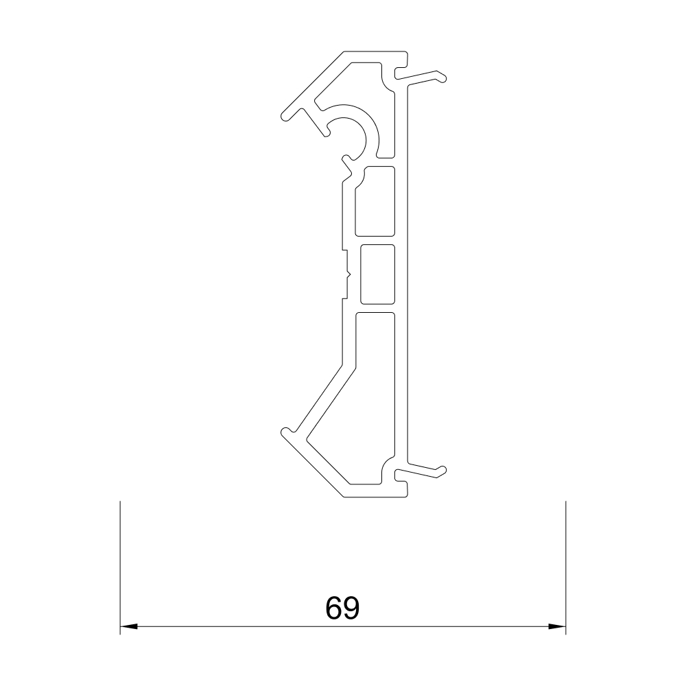 Fenêtre et porte-fenêtre 70 AD – profil de raccordement pour couplage arrondi