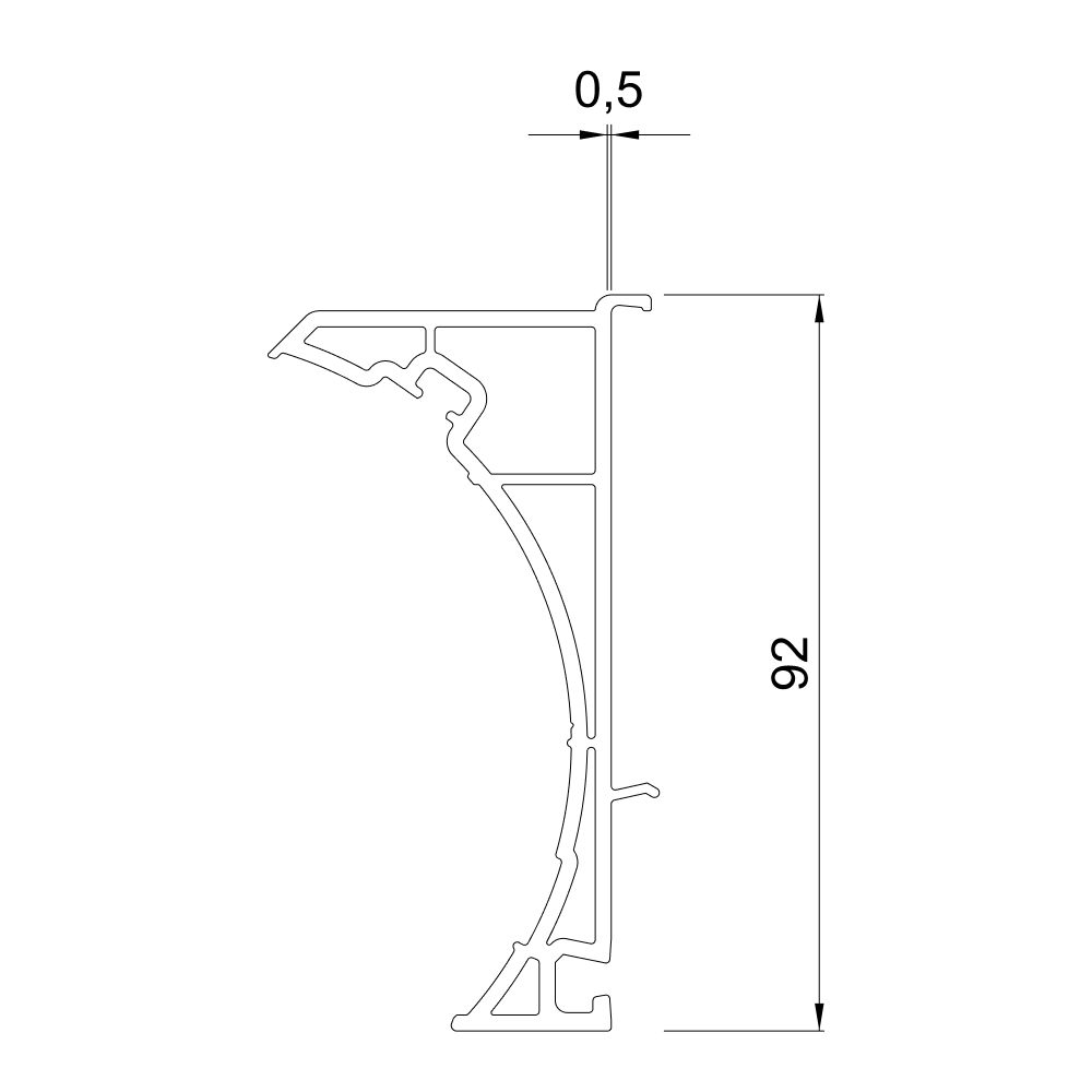 Fenêtre et porte-fenêtre 82 MD – couplage arrondi