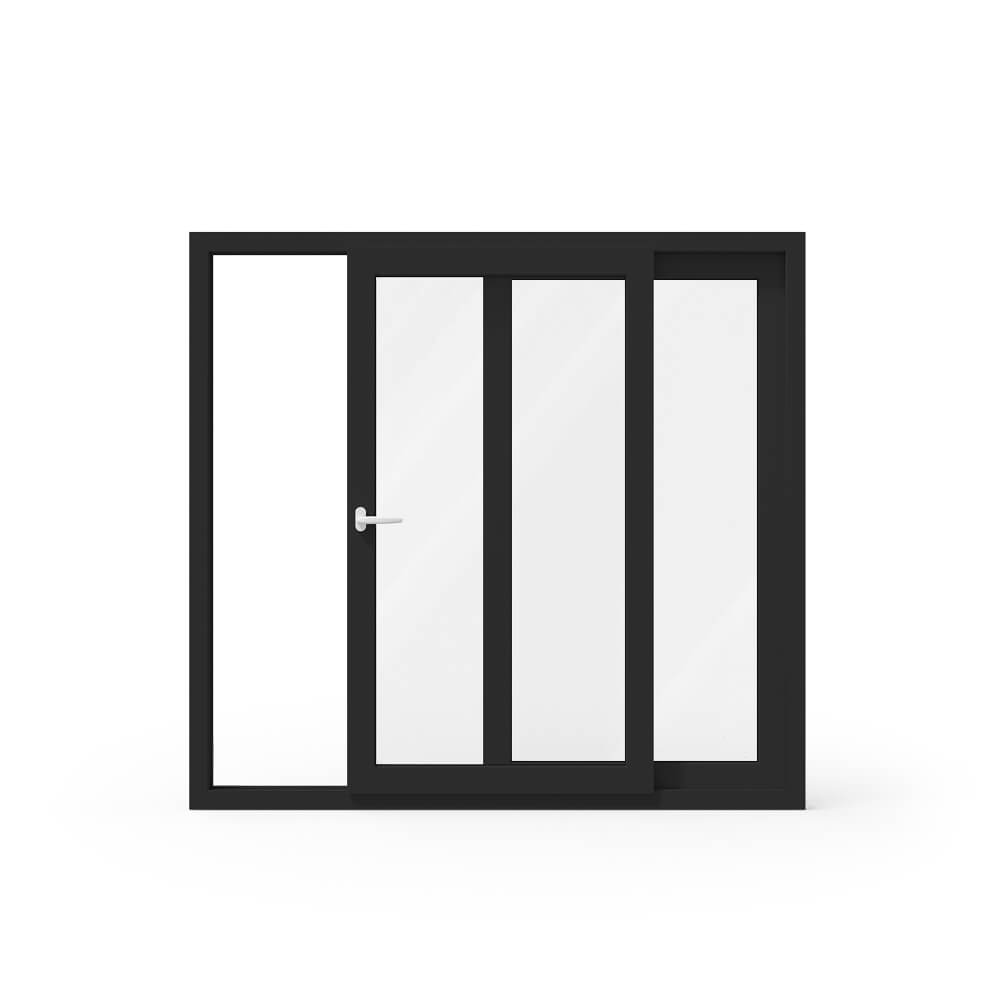 Fenêtre coulissante noire