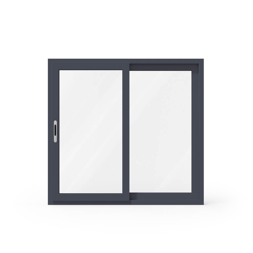 Fenêtre coulissante en aluminium - vue intérieure