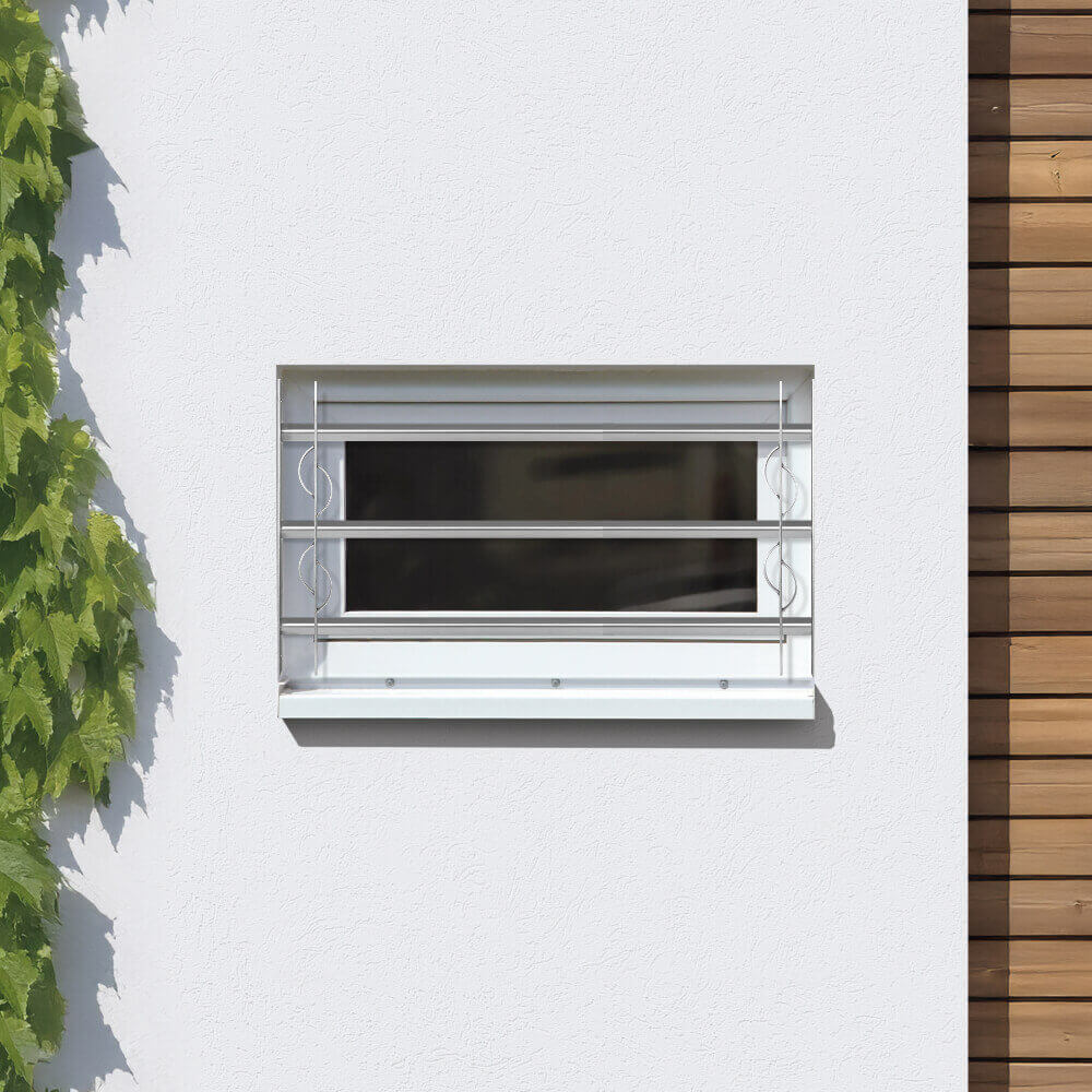 Grille de défense 900 x 450 mm sur façade