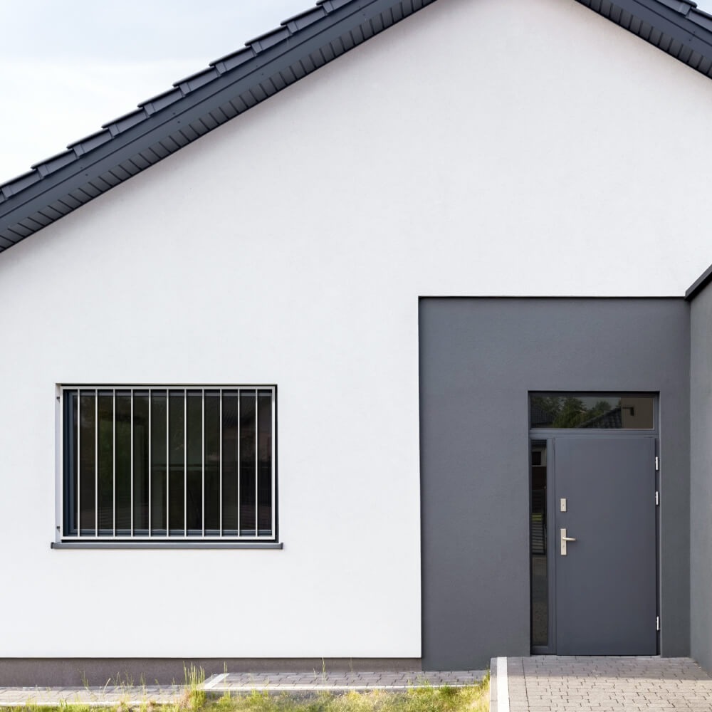 Grille de défense 1900 x 1400 mm sur façade