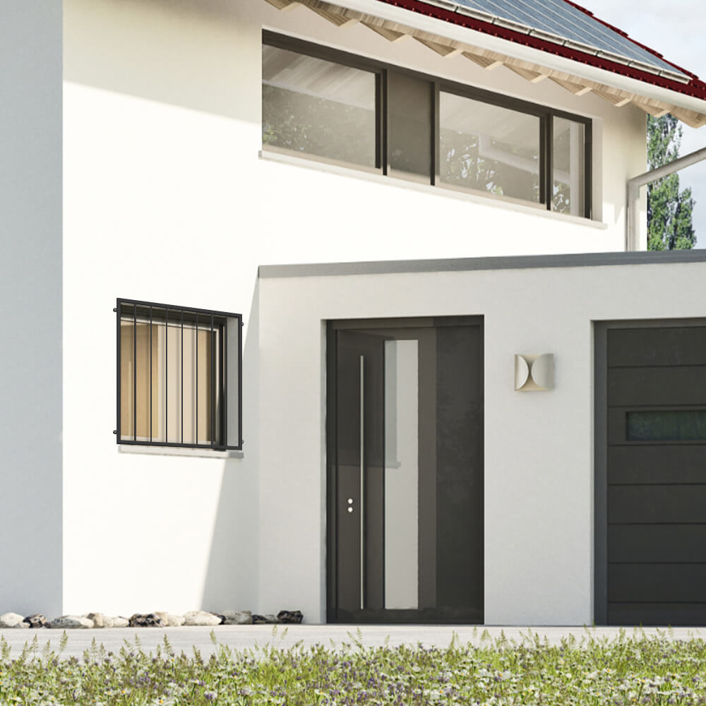 Grille de défense 800 x 900 mm sur façade