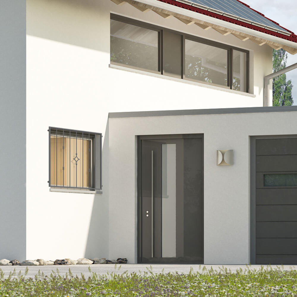 Grille de défense 800 x 900 mm sur façade