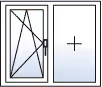 Fenêtre 2 vantaux oscillo-battante gauche