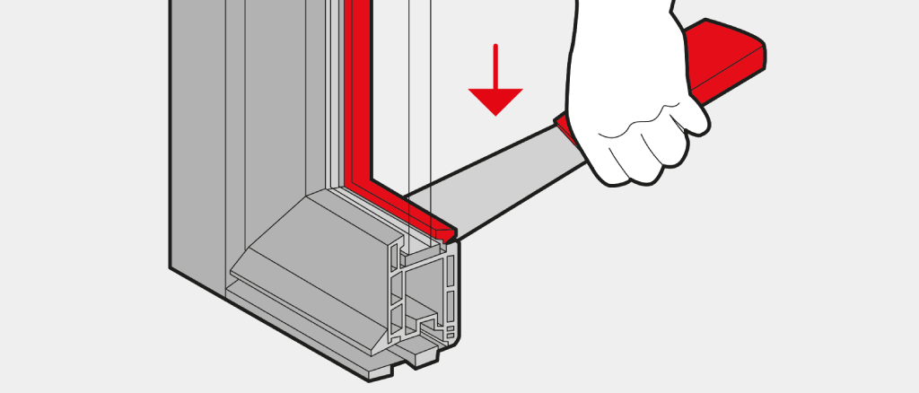 Enlever la Parclose de la Porte soulevant-coulissante avec une Spatule