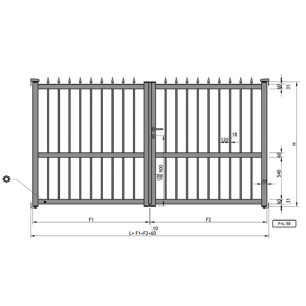 Portail battant sur-mesure