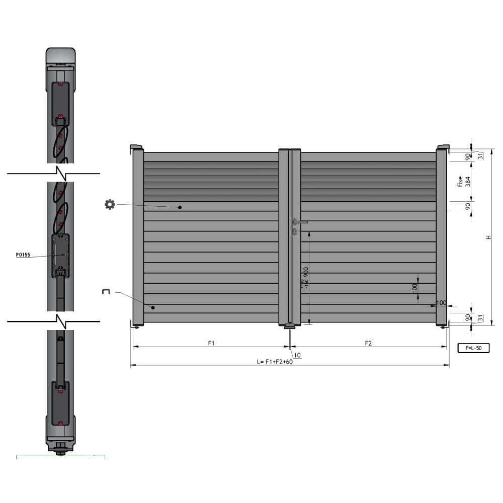 Portail battant sur-mesure