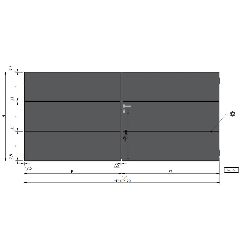 Portail battant sur-mesure