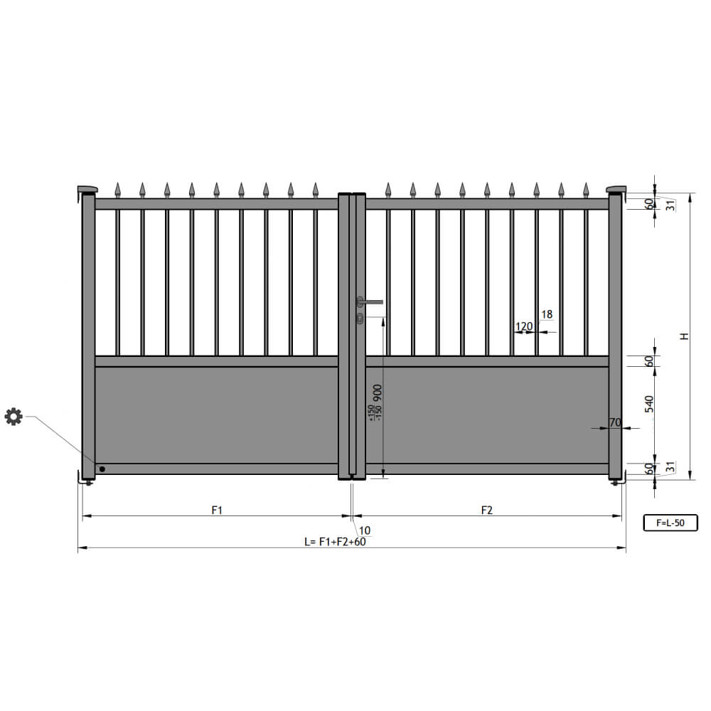 Portail battant sur-mesure
