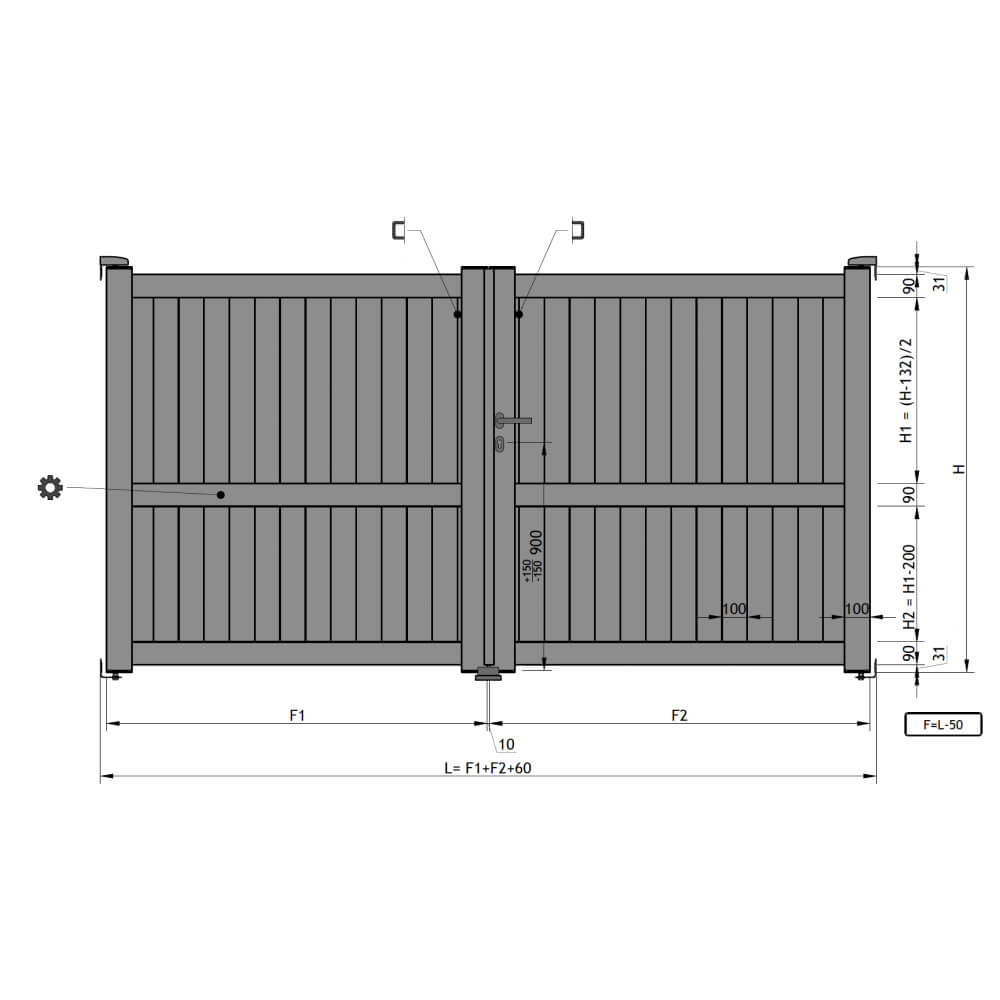 Portail battant sur-mesure