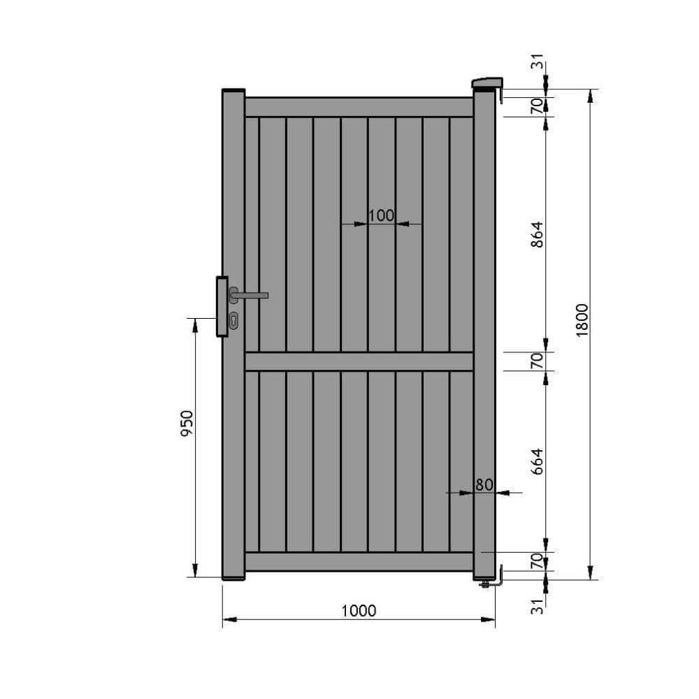Portillon 1000 x 1800 mm