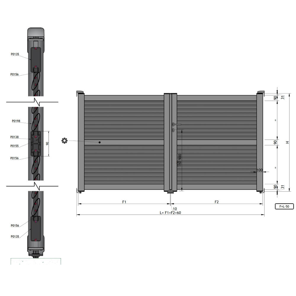 Portail battant sur-mesure