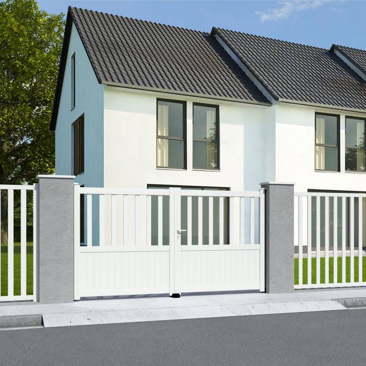 Portail double battant blanc Portail double battant blanc