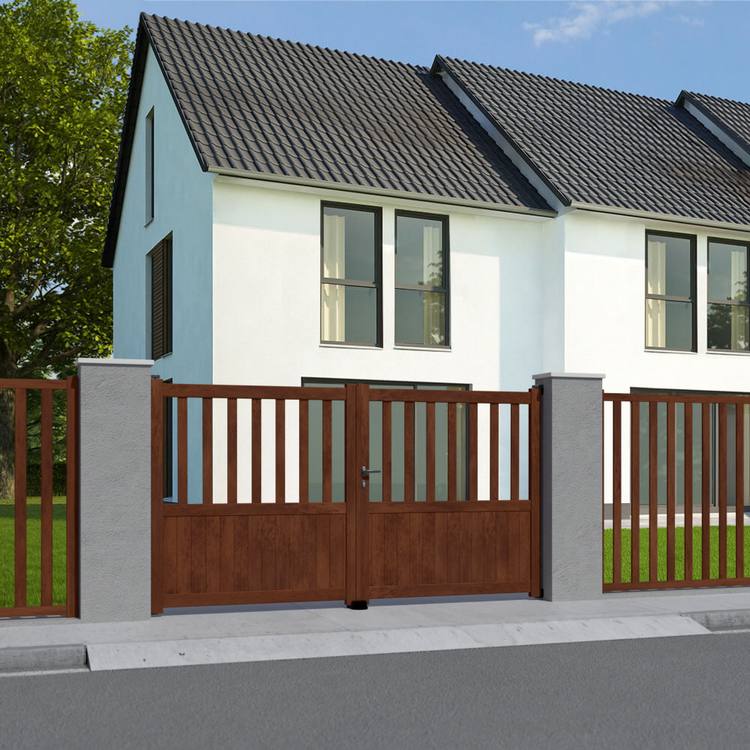 Portail double battant effet rouille Portail double battant effet rouille