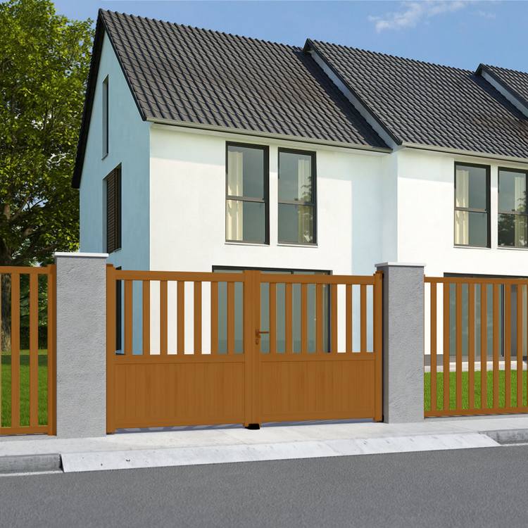 Portail double battant imitation bois Portail double battant imitation bois