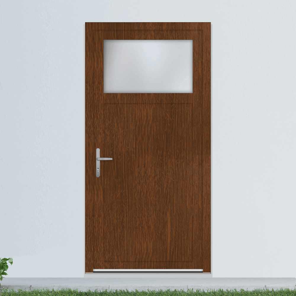 Porte de service PVC noix Porte de service PVC noix