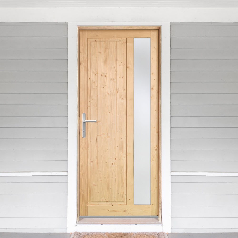 Porte de service en bois Nevers façade