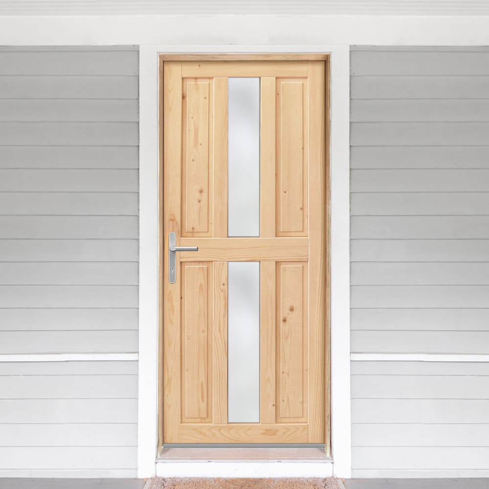 Porte de service en bois Aurillac façade