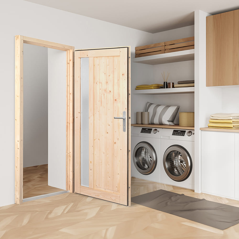 Porte de buanderie