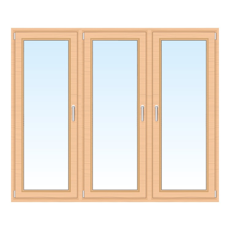 Porte Fenêtre 3 Vantaux Bois Fenetre24com