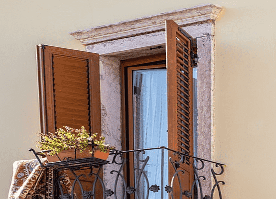 balcon avec porte-fenêtre en bois 1 vantail 