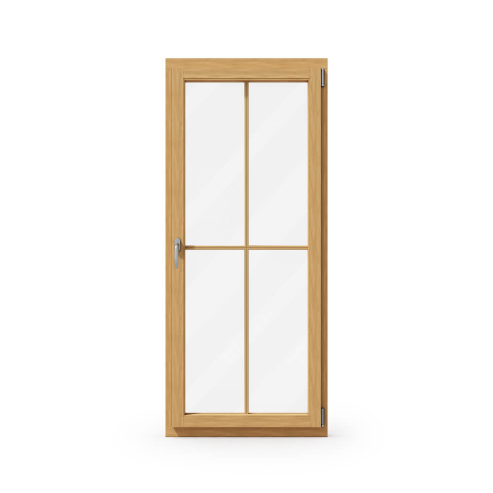 Porte-fenêtre en bois avec croisillons Porte-fenêtre en bois avec croisillons