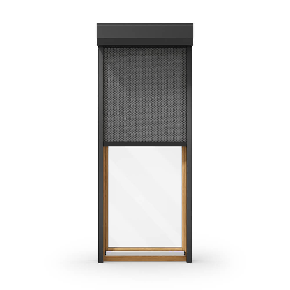 Porte-fenêtre avec store enrouleur extérieur