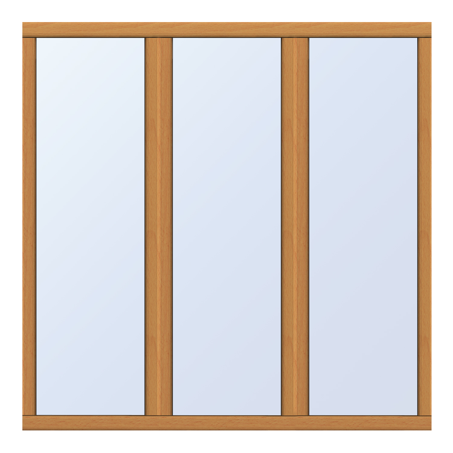 Porte-fenêtre 3 vantaux en bois