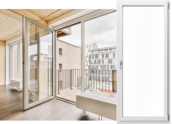 Porte-fenêtre PVC en blanc Porte-fenêtre PVC en blanc